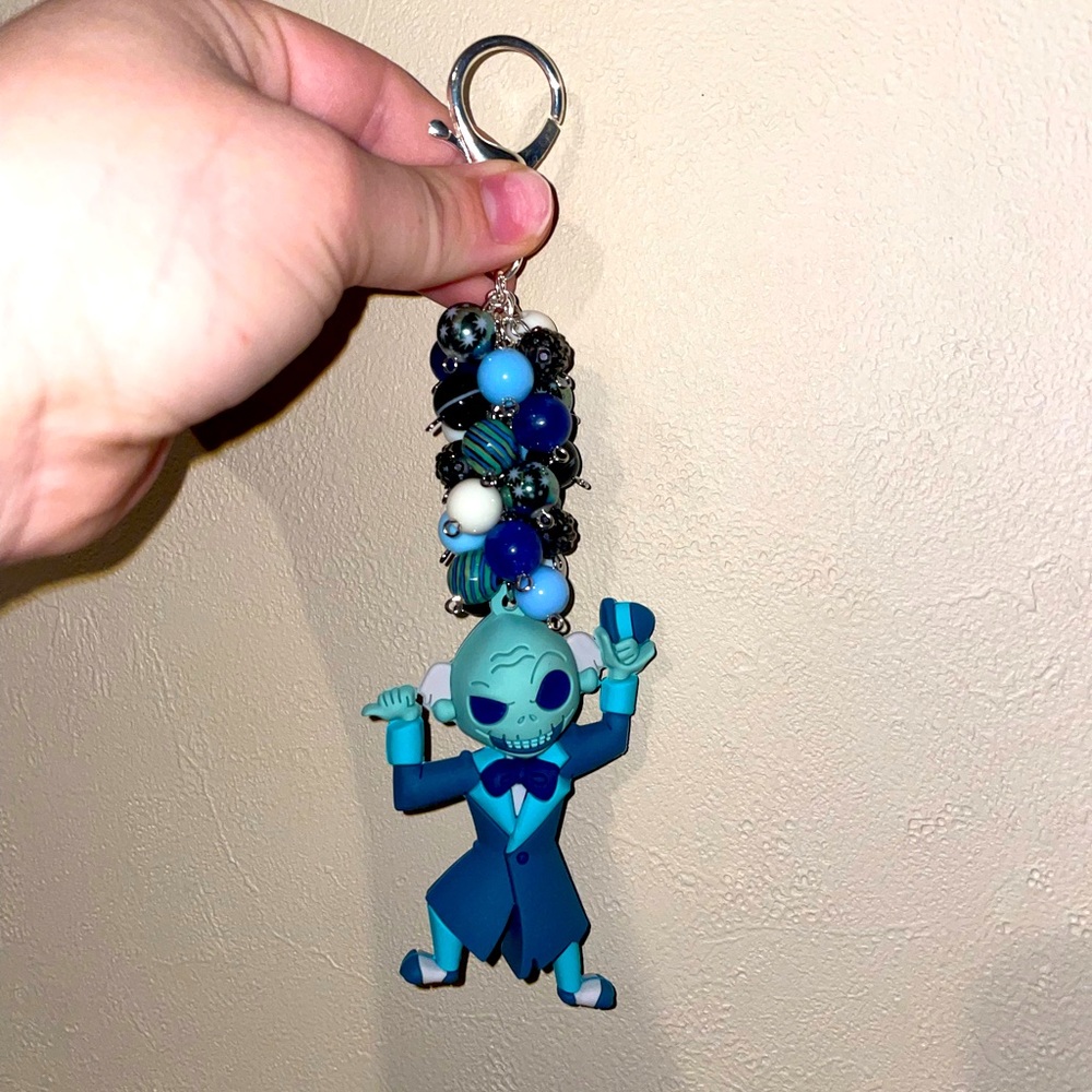 Disney Haunted Mansion hitchhiking ghost beaded bag purse charm